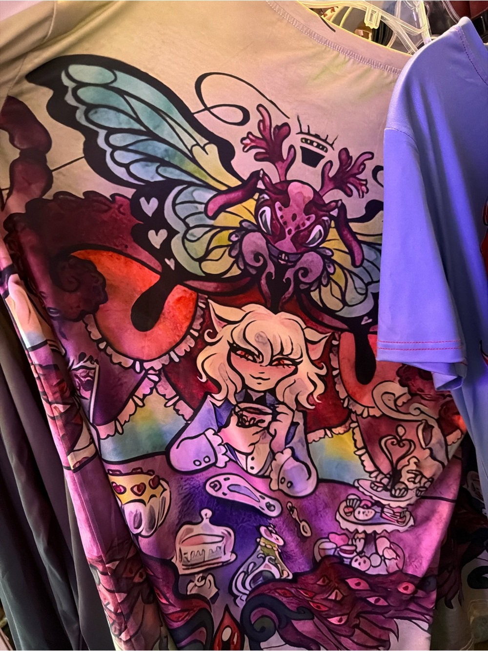 ANIME LOT w/hoodies, tops, keychains, HUGE holographics, and 3D LIGHTS!